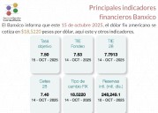Estos son los principales indicadores financieros del Banxico al 15 de octubre de 2025