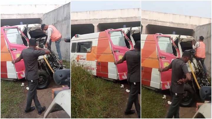 MP News: 2 Dead, 1 Critical After Ambulance Falls Off Bridge On Delhi–Mumbai Expressway In Mandsaur; Vehicle Trapped For Over 6 Hours