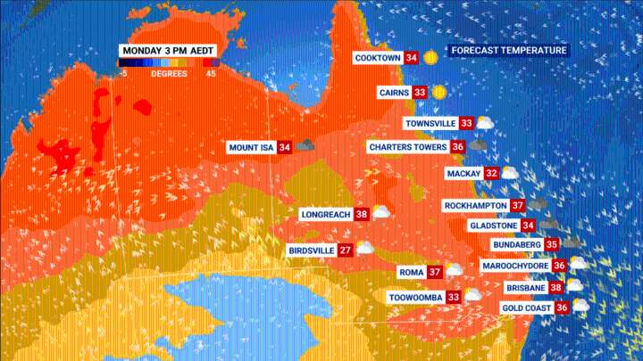 Queensland on the brink of breaking 21-year heat records as scorching October grips the state