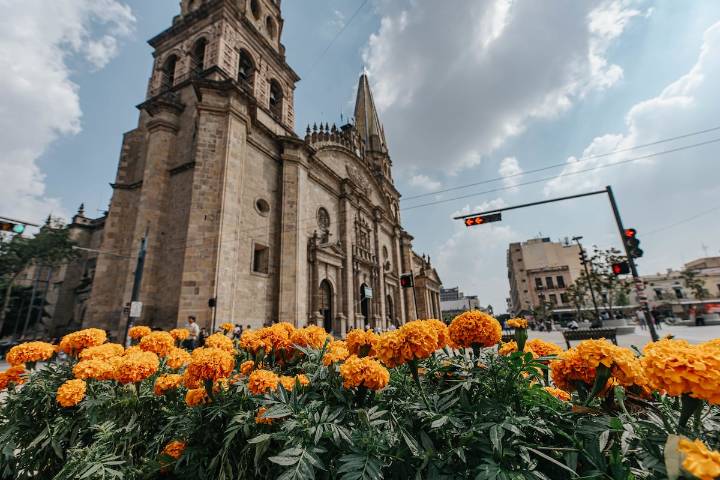 Adornan 10 mil cempasúchiles plazas del Centro Histórico