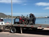 Aseguran 8 vehículos en filtro de revisión en Guaymas