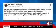 Senator Chuck Grassley questions Des Moines Public Schools participation in E
