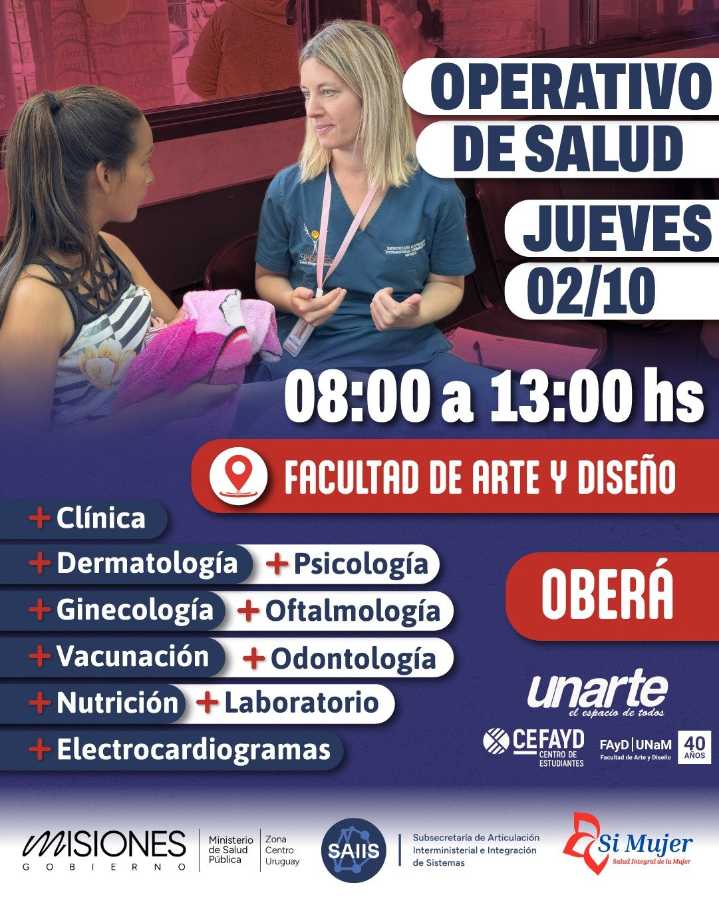 Salud en clave estudiantil: operativo integral en la Facultad de Arte y Diseño