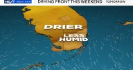 First fall front to bring drier and cooler air to South Florida, reducing rain chances for next week