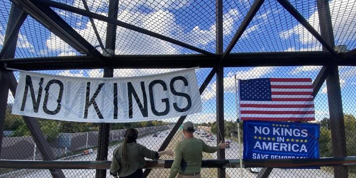 ‘No Kings’ movement holds bridge protest ahead of weekend rally in Colorado Springs