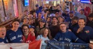 'An absolute blast': Dozens of Blue Jays fans in UK gather for Game 1 of World Series