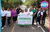 Inaugura Blanca Merari cierre del circuito pavimentado en Leona Vicario