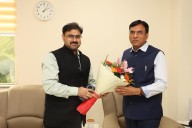 Satish Sharma Calls On Union Minister For Youth Affairs & Sports