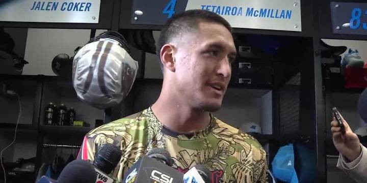 WATCH: Panthers players react to historic comeback win over Dolphins