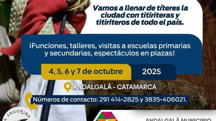 Andalgalá: se realizará el 1° Encuentro de Títeres Andantes