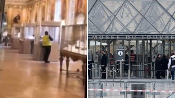 Louvre Heist: CCTV Shows Thief Cutting Through Glass Before Fleeing With Priceless Jewels