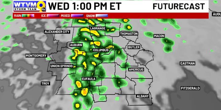 Dreary Wednesday with rain, colder late week