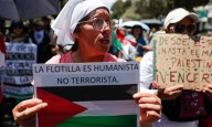 Una marcha en Ecuador pide “paz y el fin del genocidio” en Palestina