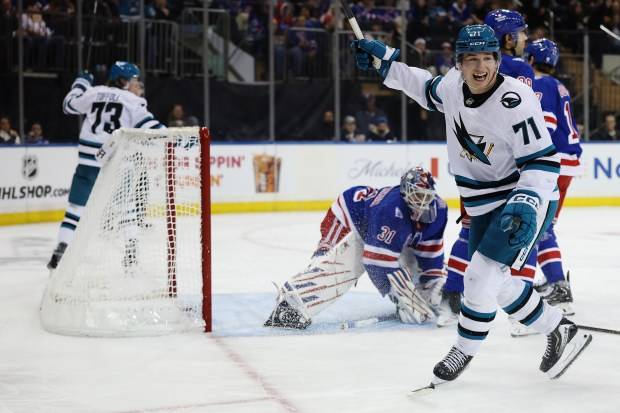 Kurtenbach: Sharks’ Celebrini uses first road trip of season to prove he’s the real deal