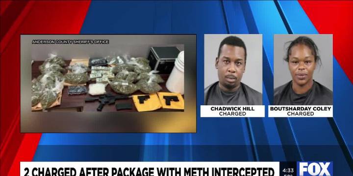 2 charged in Anderson County after package with meth intercepted