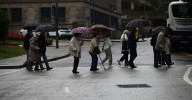 Llueve en un día casi como los cuatro meses anteriores en Ourense
