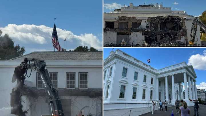 Empiezan a demoler parte de la Casa Blanca para construir un gran salón de baile: costará 200 millones de dólares y tendrá capacidad para 900 personas