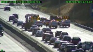 Crash on I-90 blocks 3 lanes in Spokane