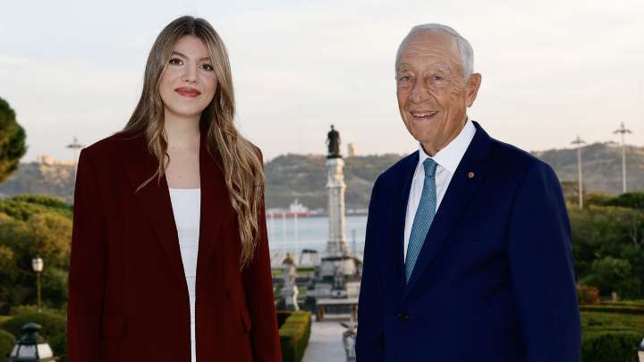 La Infanta Sofía sorprende en Lisboa con un estilismo muy tendencia: blazer burdeos y vaqueros blancos