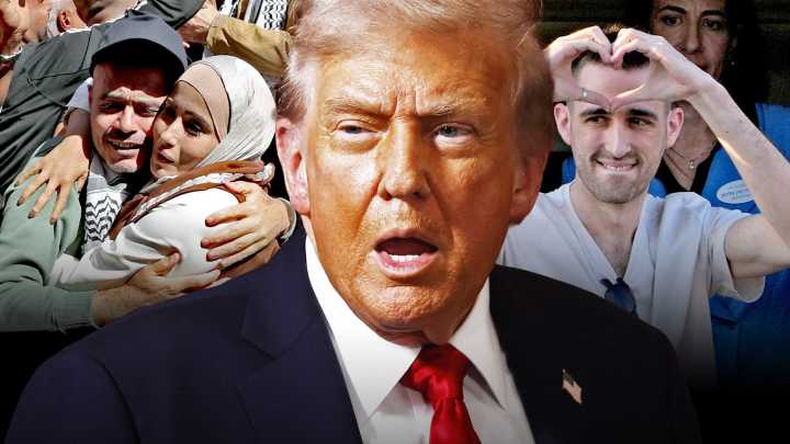 Israeli hostages reunite with families as huge crowds greet released Palestinians