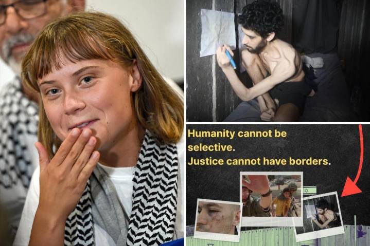 Greta Thunberg used photo of Israel hostage Evyatar David for Palestine Gaza post