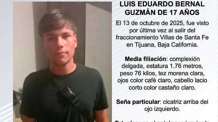 Buscan a Luis Eduardo, joven de 17 años desaparecido en la zona residencial de Santa Fe