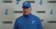 Blues coach Jim Montgomery on impressions of Pius Suter, Hunter Skinner, Matthew Kessel