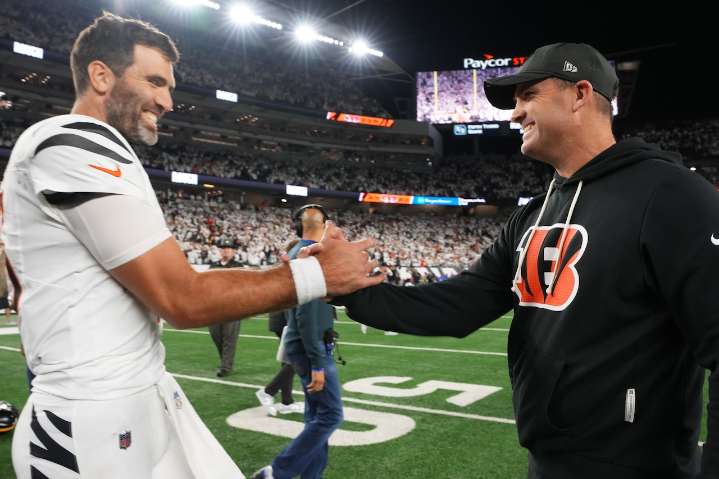 What Bengals coach Zac Taylor said about Joe Flacco’s performance in crucial win vs. Steelers