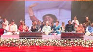 Sonia Gandhi unveils statue of ex-Himachal CM Virbhadra Singh in Shimla