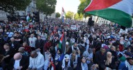 Tens of thousands descend on London to mark two years since war in Gaza began
