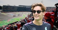 ‘Modo incógnito’: George Russell se cuela con máscara de luchador en gradas del GP de México para ver la FP1