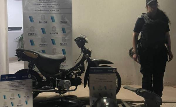 La policía de Punta Alta aprehendió a una persona que circulaba con una moto robada
