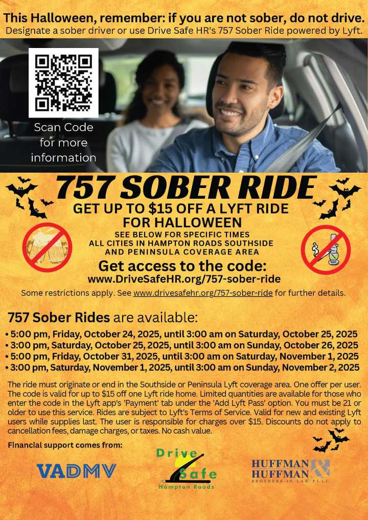757 Sober Rides Available for Halloween | Williamsburg Yorktown Daily