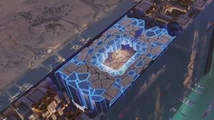 Así será el Neom Stadium: el estadio futurista suspendido en el cielo de Arabia Saudí y que será una de las sedes del Mundial 2034