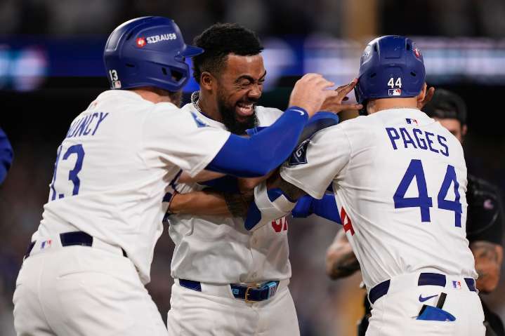 Dodgers advance to NLCS with 2-1, extra-winning win over Phillies