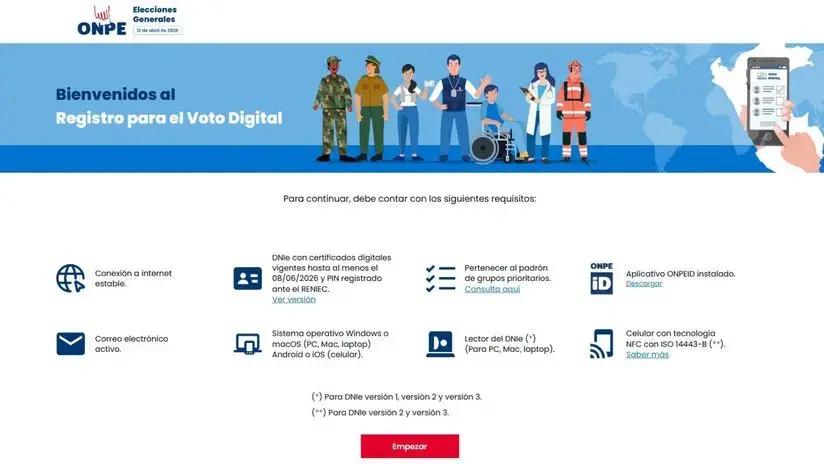 Paso a paso para registrarte en el voto digital de la Onpe