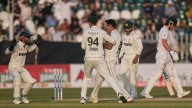 Veteran Test debutant strikes late blows for Pakistan