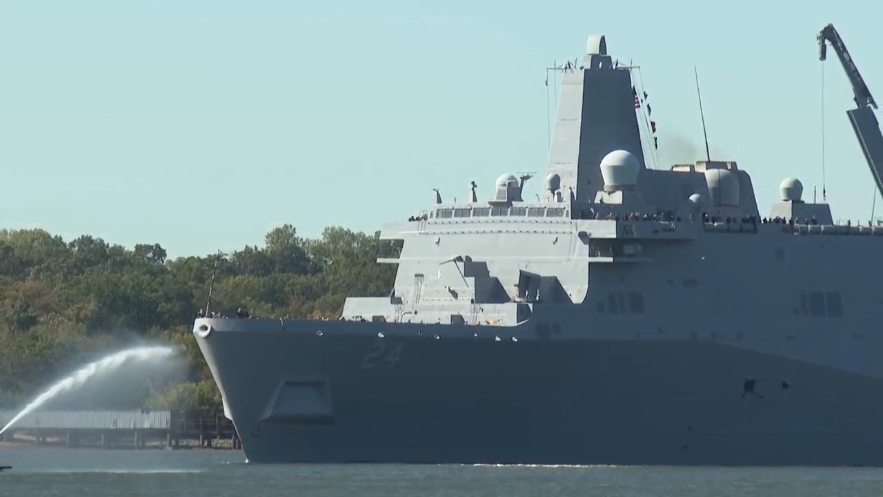 Ship parade kicks off events celebrating 250 years of the US Navy and Marine Corps