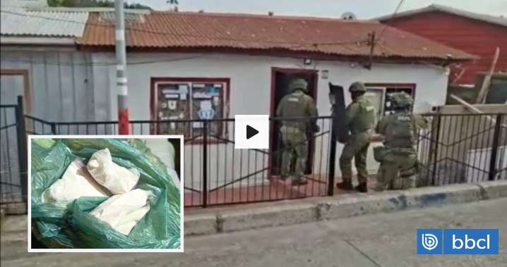 Tres detenidos tras allanamientos en dos viviendas de Lirquén por venta de drogas