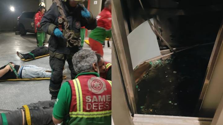 Se cayó un ascensor desde un séptimo piso en Palermo con nueve jóvenes adentro