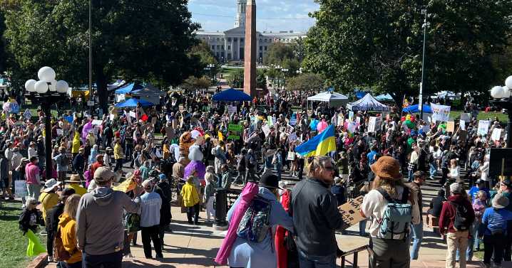 Dozens of "No Kings" rallies take place across Colorado, including one outside the State Capitol