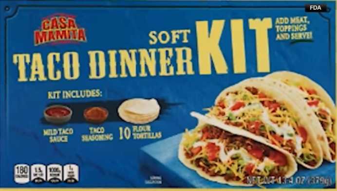 Taco dinner kits recalled due to accidental cocoa powder