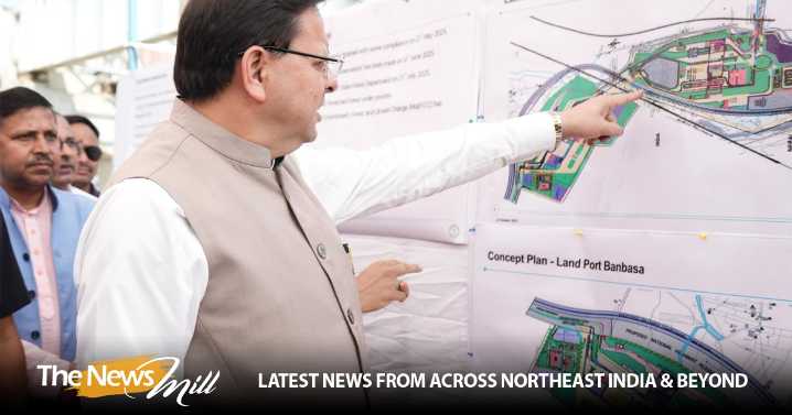 CM Pushkar Singh Dhami inspects Rs 500 crore Banbasa Land port