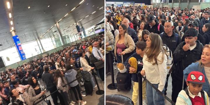 Llegue temprano si va a viajar: usuarios del aeropuerto El Dorado de Bogotá protestan por largas filas y ausencia de trabajadores en Migración