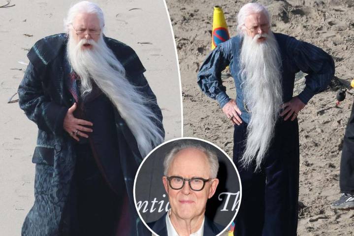 See John Lithgow as Dumbledore in first set photos from the new HBO 'Harry Potter' series.