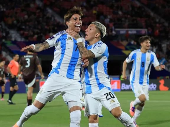 Sub 20: Argentina derrotó 2 a 0 a México y se metió en la semifinal del Mundial