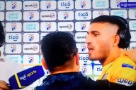 El 'andá pa' allá bobo' llegó a Paraguay: le tiraron una botella al arquero de Olimpia en medio de una nota