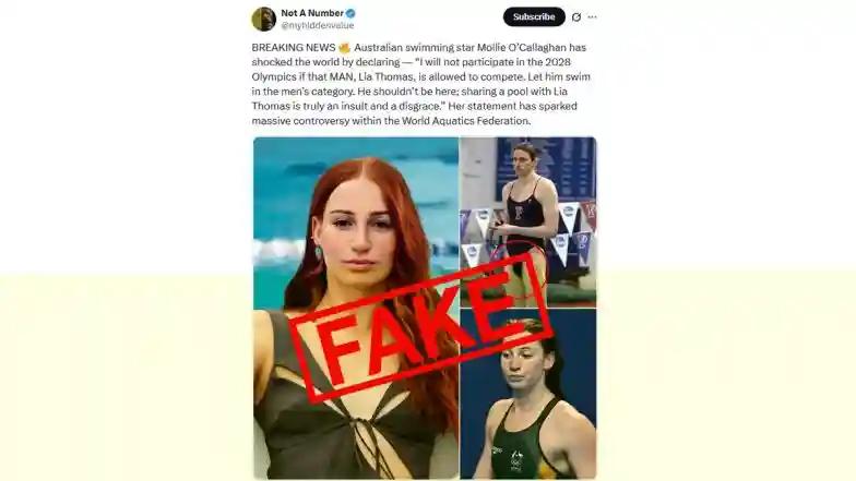 Fact Check Fact Check: Did Mollie O’Callaghan Say That She Will Not Participate In LA Olympics 2028 If Transgender Swimmer Lia Thomas Is Allowed To Participate? Here’s the Truth