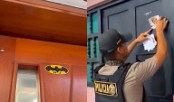 "Yo denuncio la extorsión": PNP pega stickers en casas y negocios para frenar las extorsiones en Trujillo