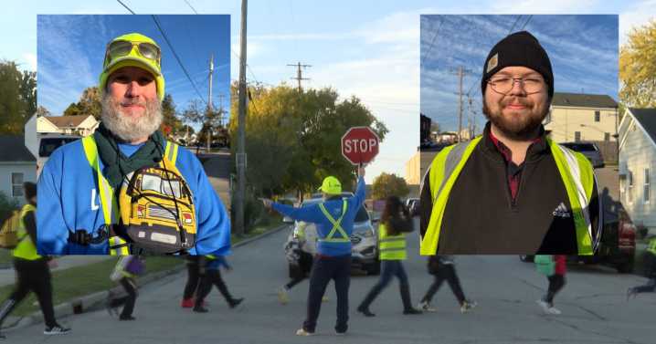 Father-son duo helps get Racine kids to school through the Walking School Bus program